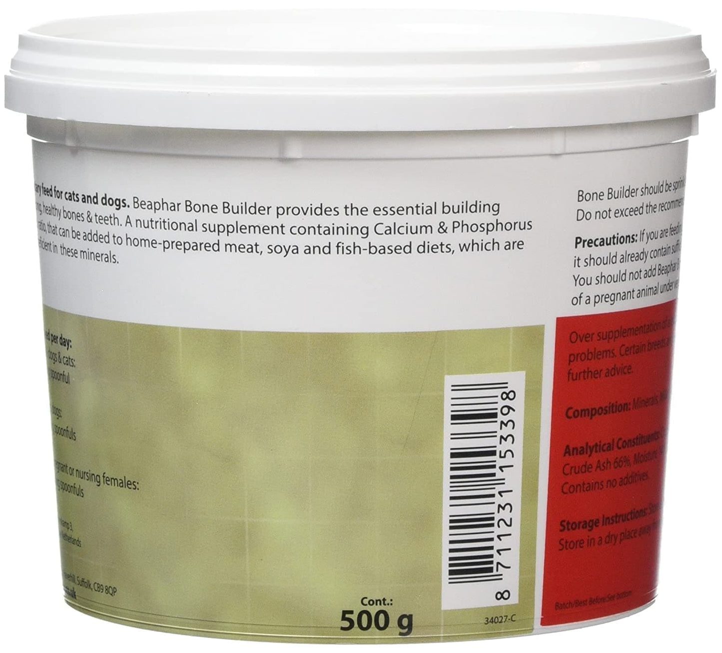 Beaphar Bone Builder Calcium Supplement for Dogs and Cats
