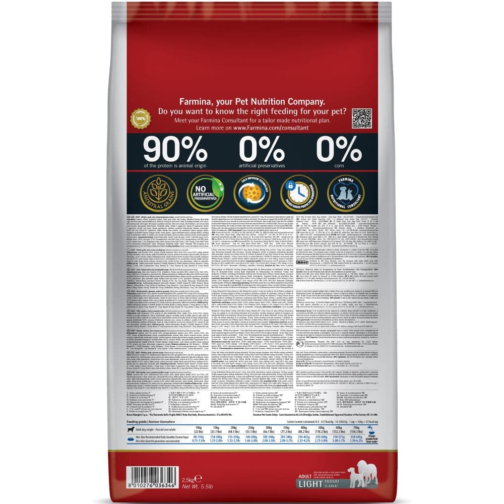 Farmina N&D Chicken & Pomegranate Ancestral Grain Light Adult Medium Maxi Dog Dry Food