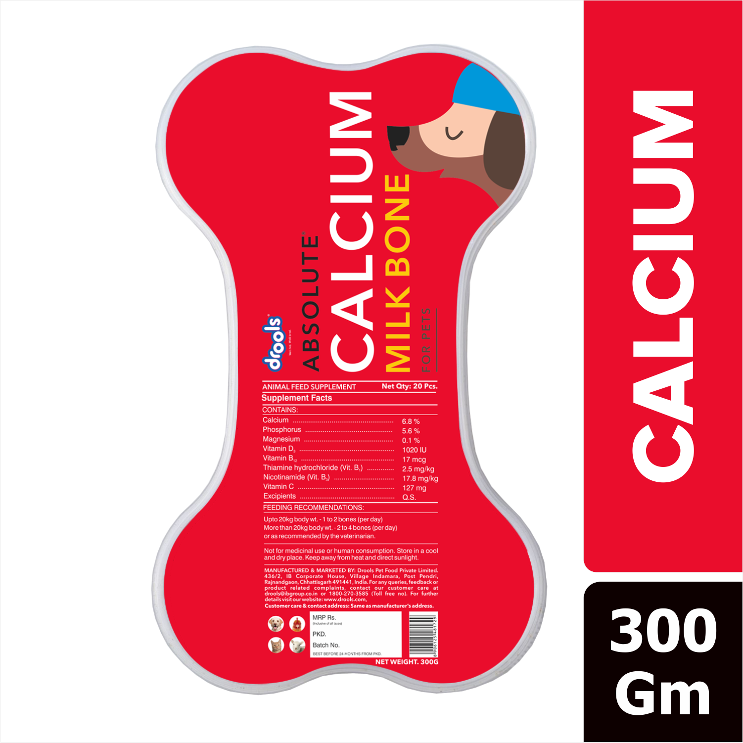 Drools Absolute Calcium Bones for Dogs (Jar)