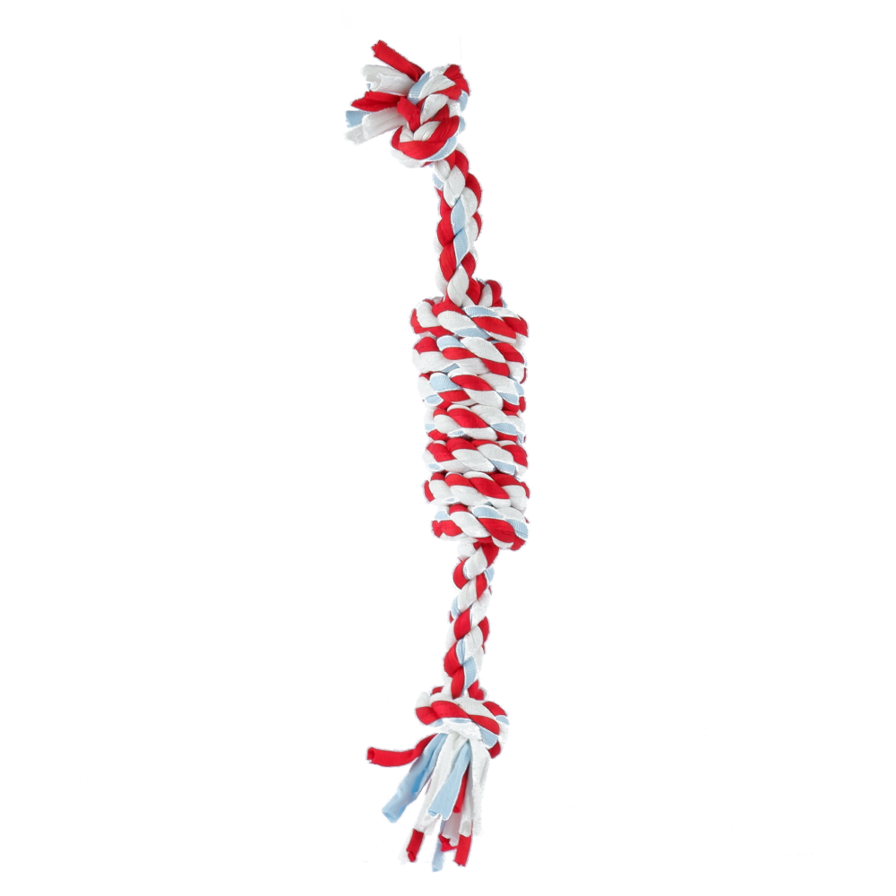 Trixie Playing Rope with Knots Toy for Dogs (White/Red)