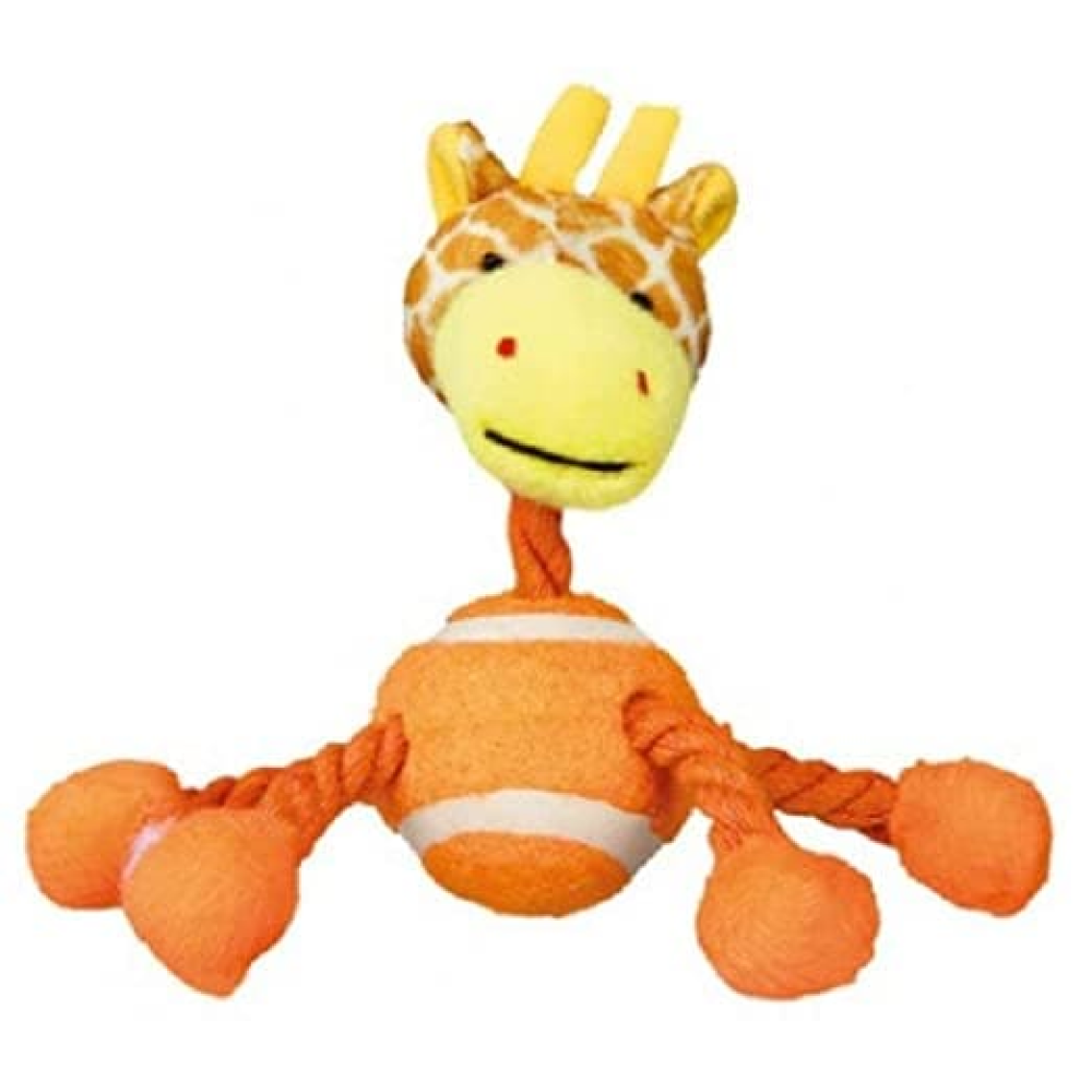 Trixie Animal Figures with Tennis Ball & Rope Toy for Dogs