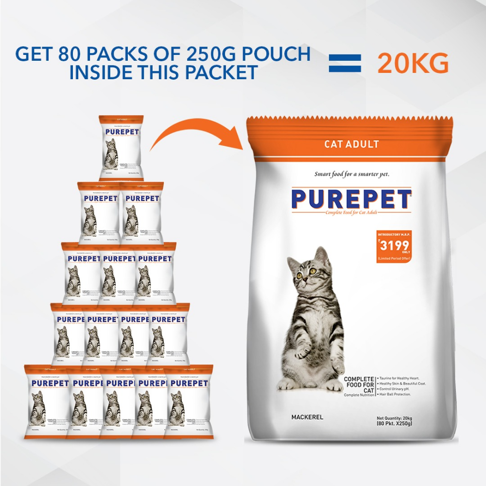 Purepet Mackerel Adult Dry Cat Food