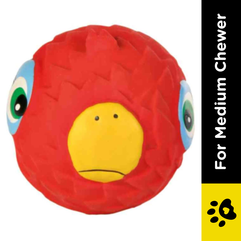 Trixie Animal Faces Latex Ball Toy for Dogs (Red)