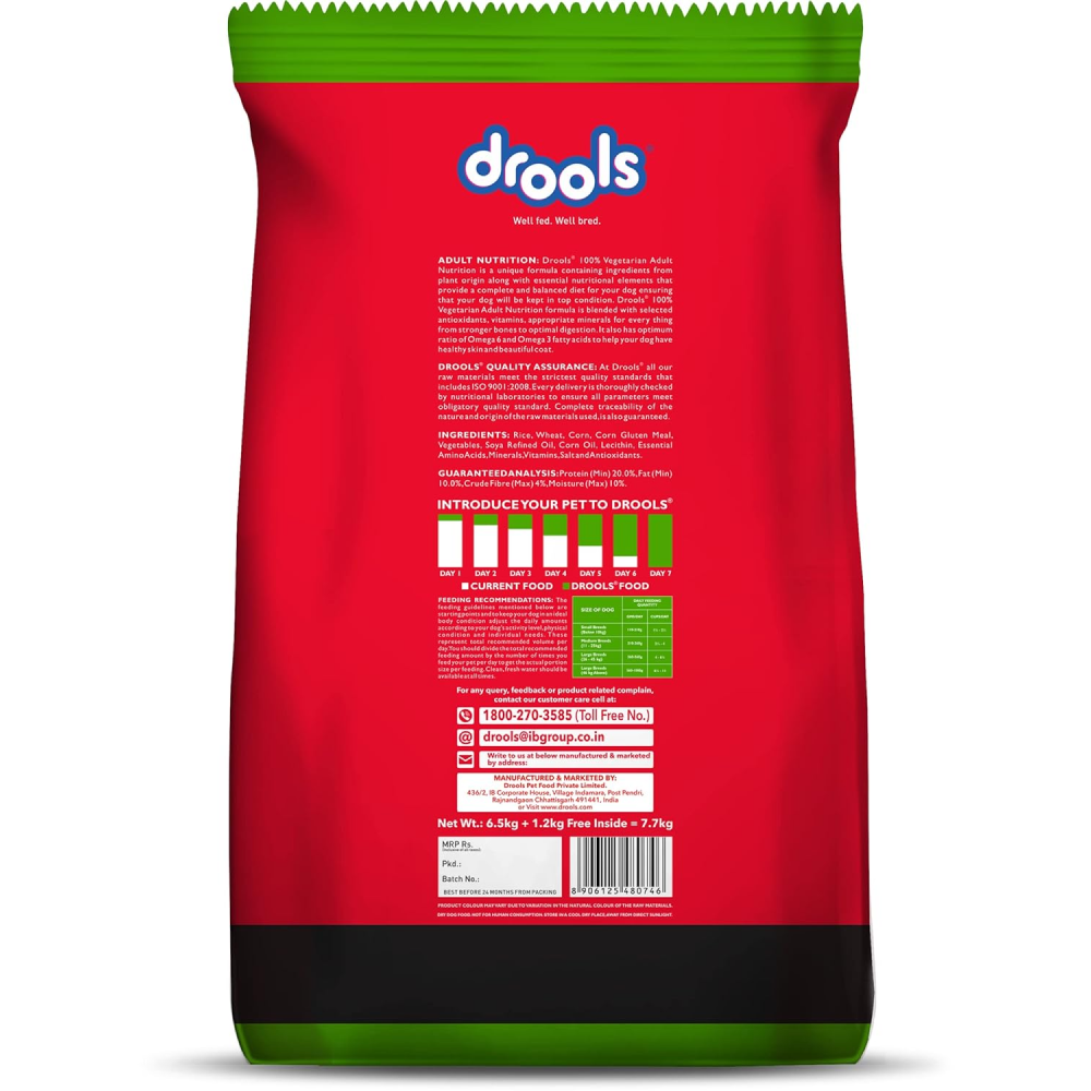 Drools 100% Vegetarian Adult Dog Dry Food