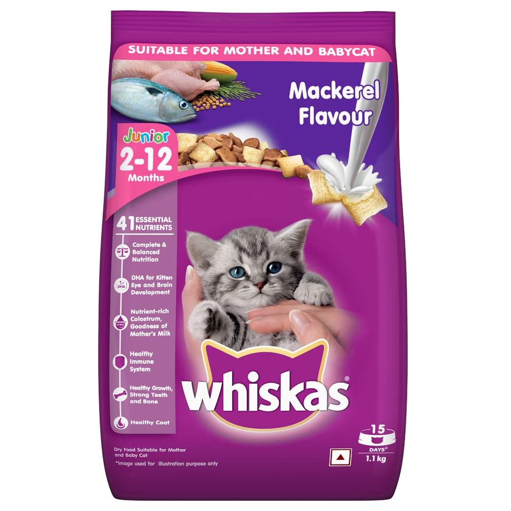 Whiskas Mackerel Flavour Dry Food for Mother and Baby Cat