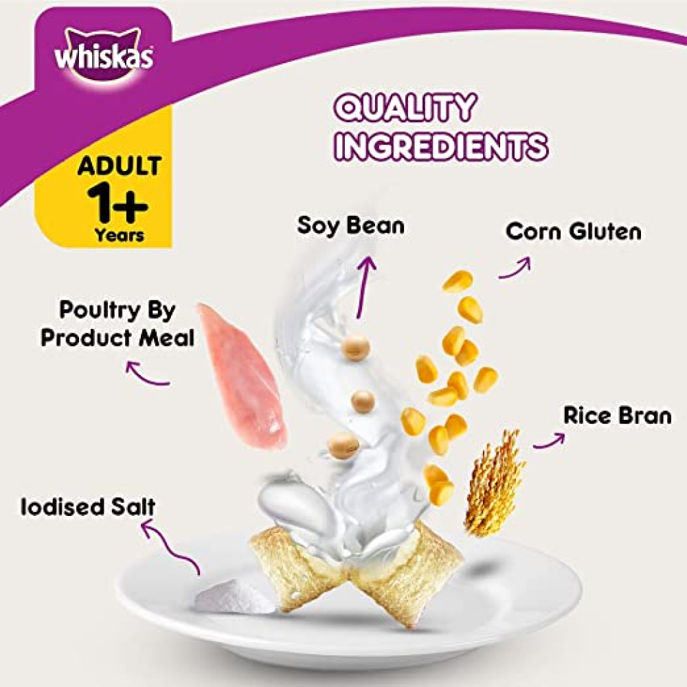 Whiskas Chicken Flavour Cat (Adult 1+) Dry Food