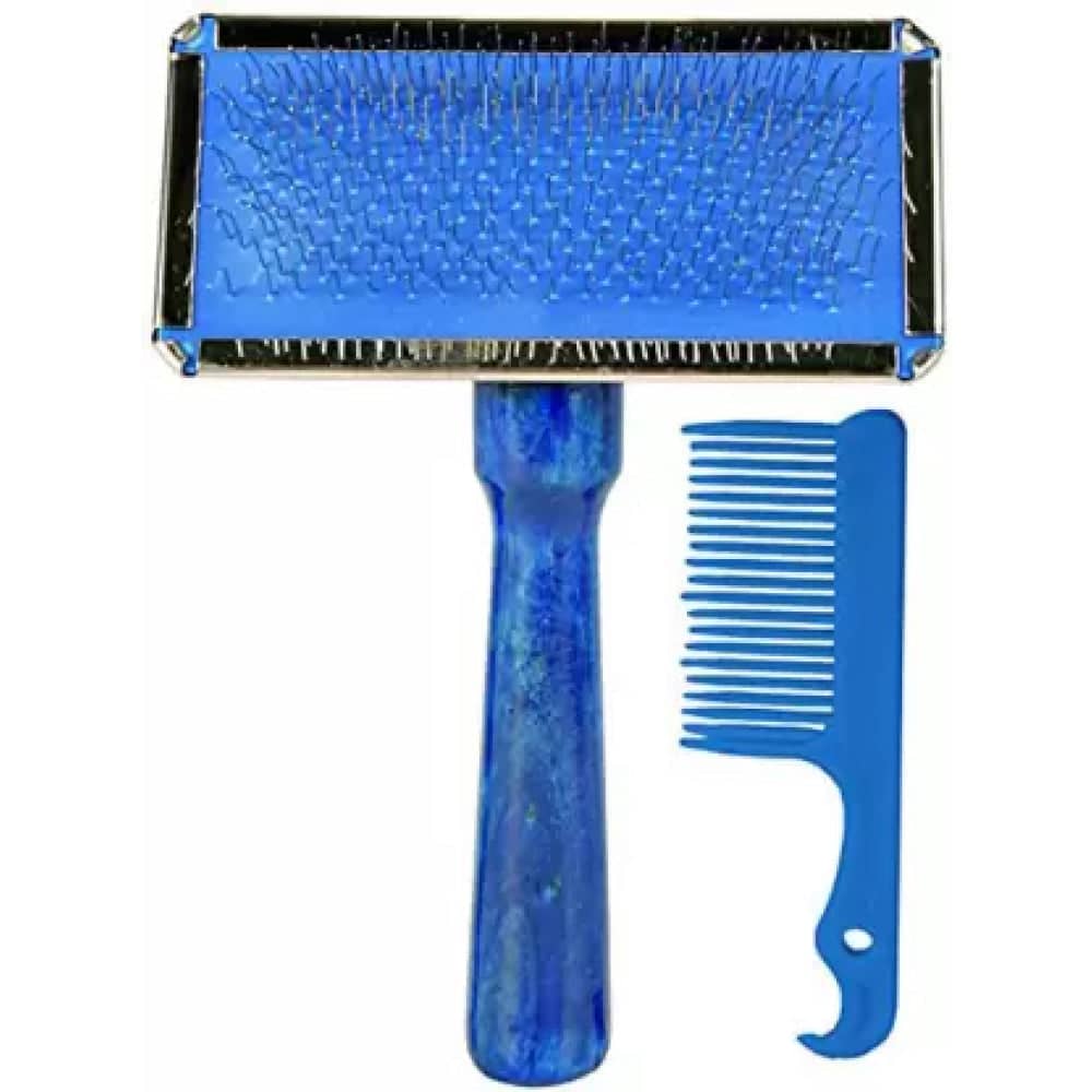 Trixie Slicker Brush with Brush Cleaner for Dogs and Cats (Assorted)