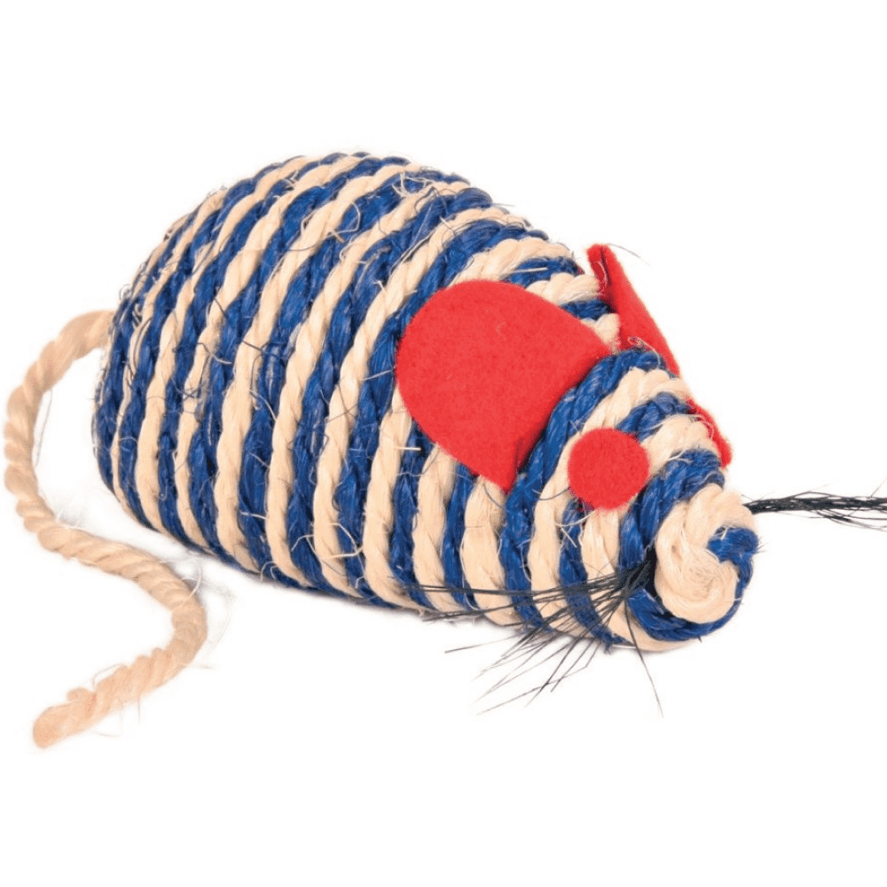 Trixie Mouse Shaped Sisal Toy for Cats (Blue)