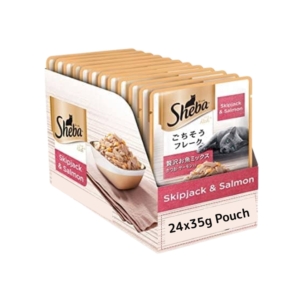 Sheba Skipjack & Salmon Fish Mix Cat Wet Food