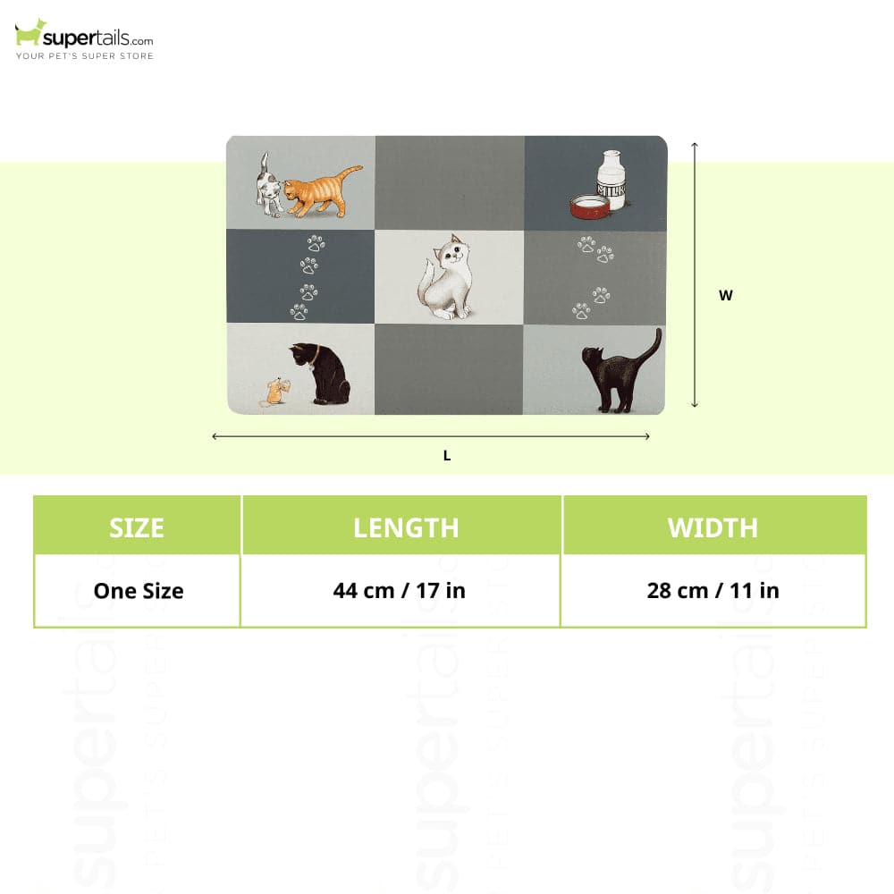 Trixie Patchwork Place Mat for Cats (Grey)