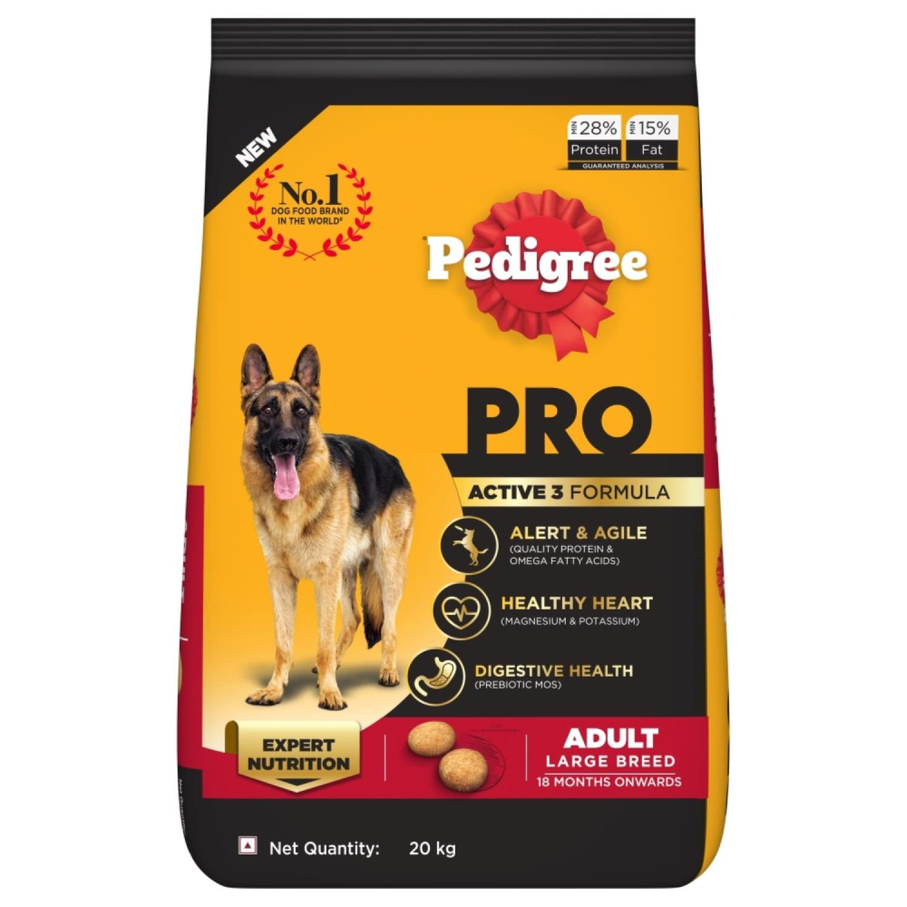 Pedigree PRO Expert Nutrition Active Large Breed Dry and Chicken and Liver Chunks in Gravy Adult Wet Dog Food Combo