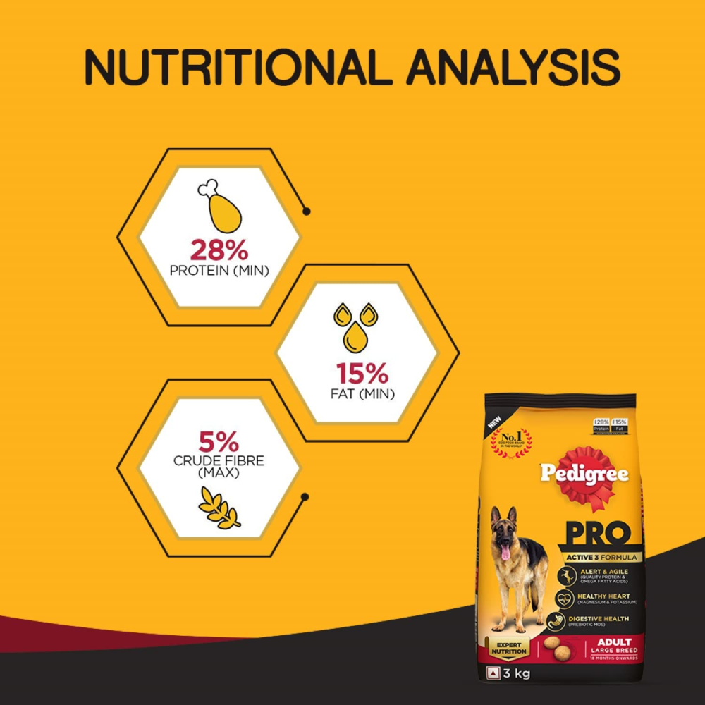 Pedigree PRO Expert Nutrition Active Large Breed Dry and Chicken and Liver Chunks in Gravy Adult Wet Dog Food Combo