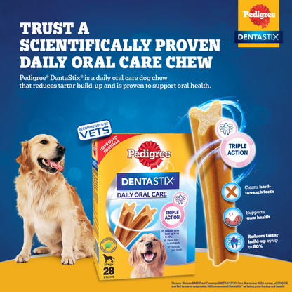 Pedigree Dentastix Oral Care for Adult (Large Breed of 25 kg+) Dog Treats