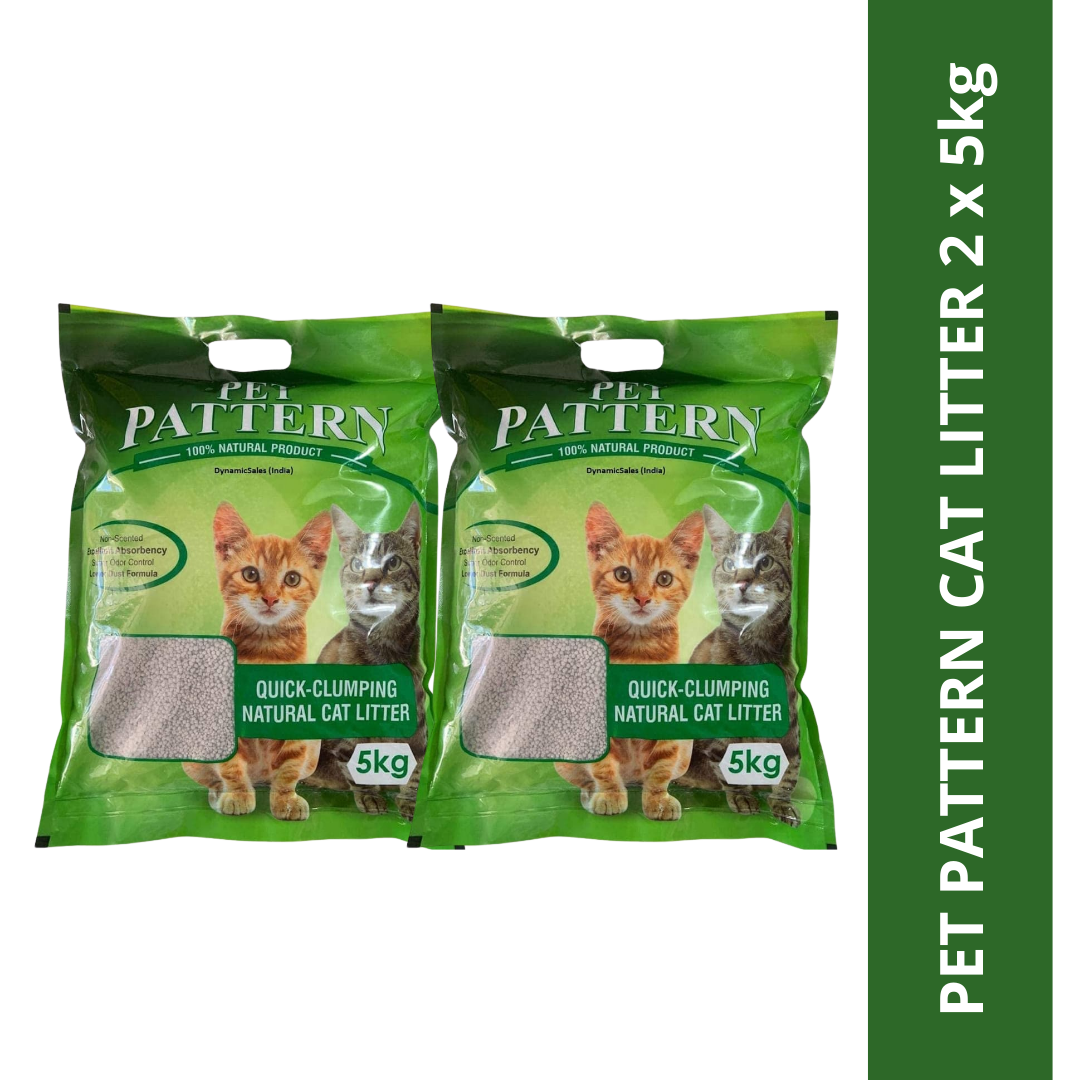 Pet Pattern Natural Clay Scented Cat Litter 2 x 5kg Combo