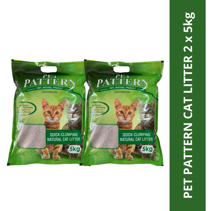 Pet Pattern Natural Clay Scented Cat Litter 2 x 5kg Combo