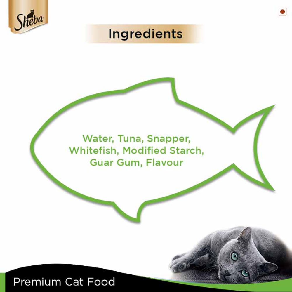 Sheba Complete Nutrition Tuna White Meat & Snapper In Gravy Cat Wet Food