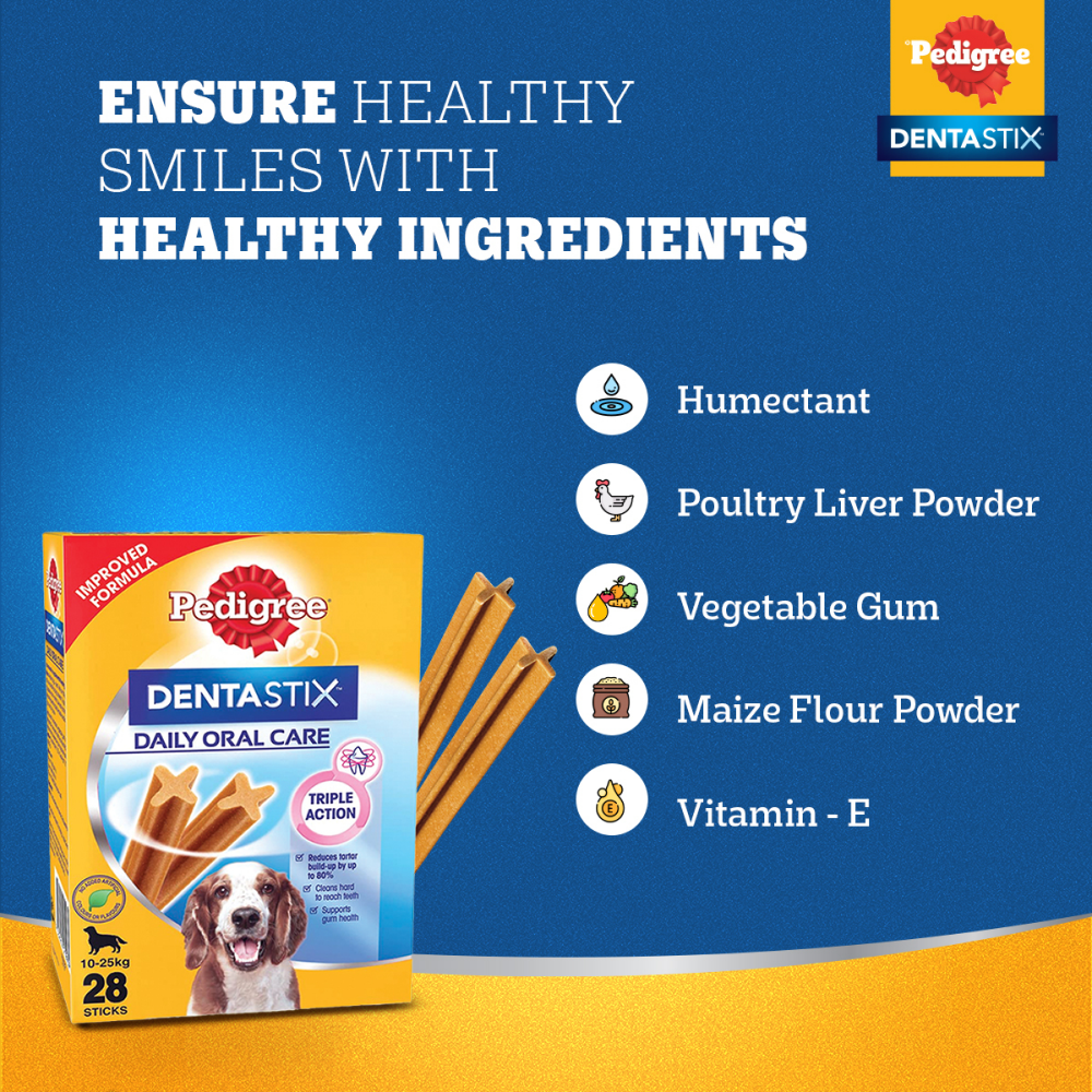 Pedigree Dentastix Oral Care for Adult (Medium Breed of 10 to 25 kg) Dog Treats
