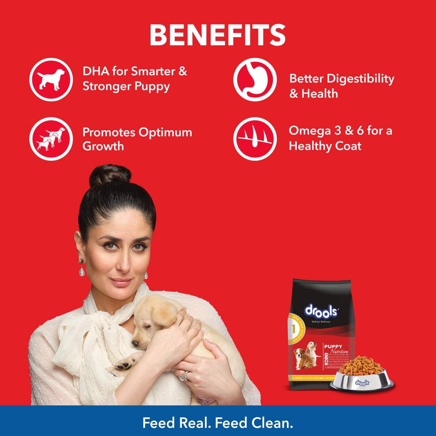 Drools Chicken and Egg Puppy Dry Food and Absolute Calcium Bone Jar for Dogs Combo