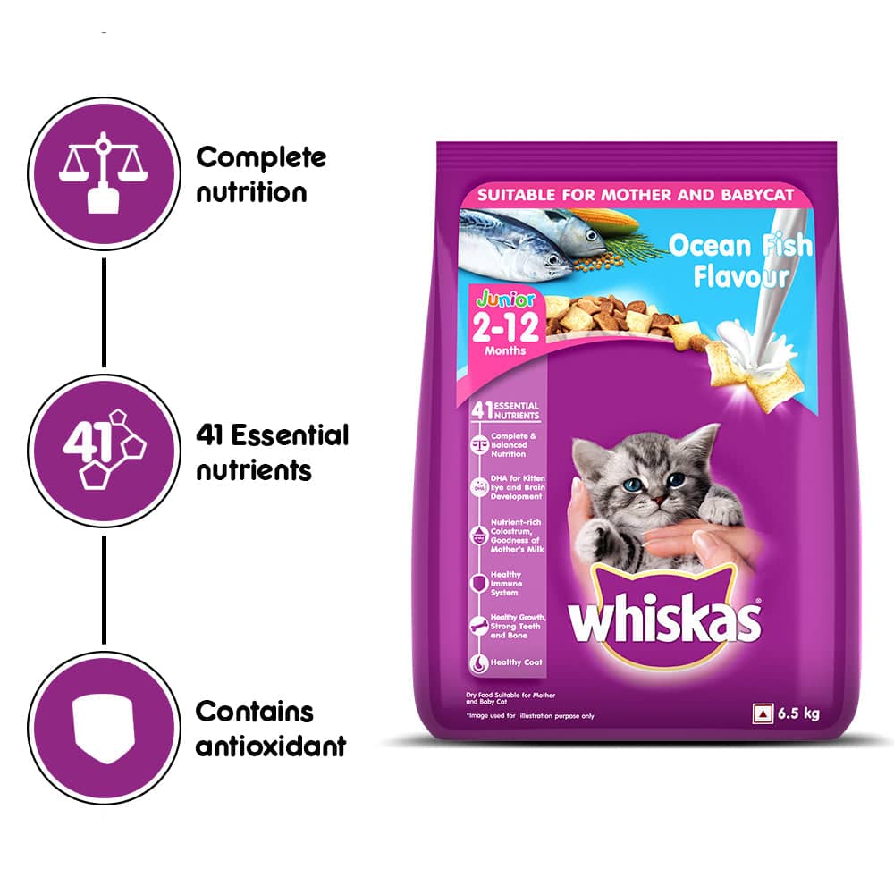 Whiskas Ocean Fish Kitten/Mother and Baby Cat Dry Food