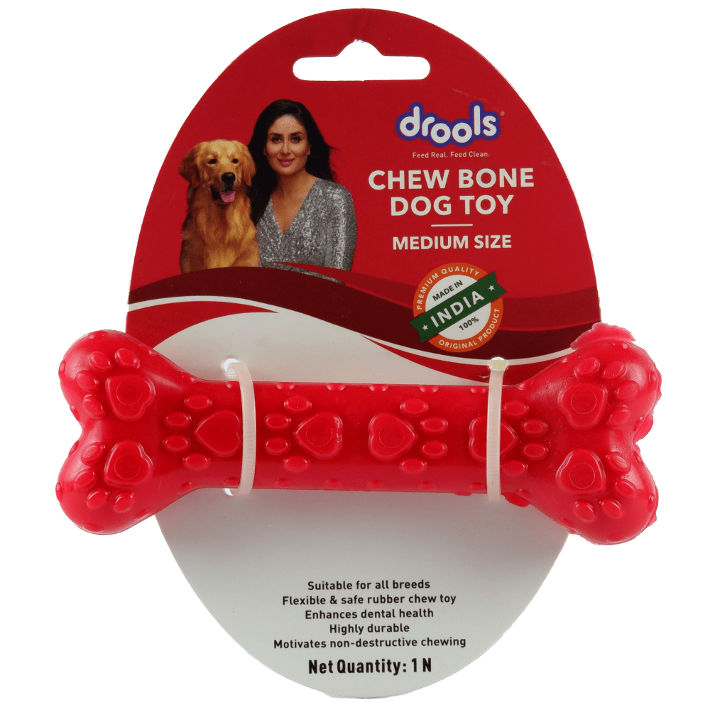 Drools Non Toxic Rubber Chew Bone Teething Toy for Puppies and Dogs