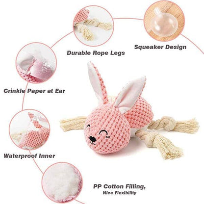 Pawsindia Sleepy Bunny Toy for Dogs