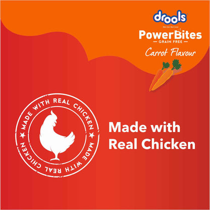 Drools Power Bites Carrot Flavour Dog Treats