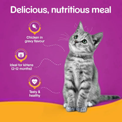 Whiskas Tuna in Jelly and Chicken in Gravy Meal Kitten Wet Food Combo