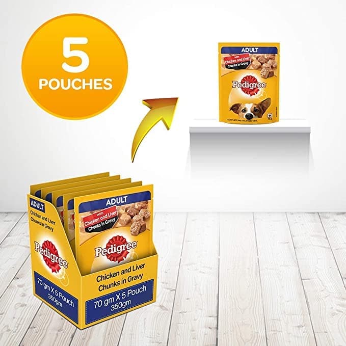 Pedigree Chicken and Liver Chunks in Gravy Adult Dog Wet Food