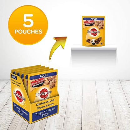 Pedigree Chicken and Liver Chunks in Gravy Adult Dog Wet Food