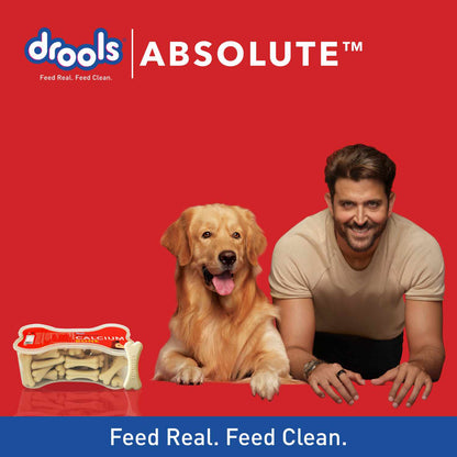Drools Chicken and Egg Puppy Dry Food and Absolute Calcium Bone Jar for Dogs Combo