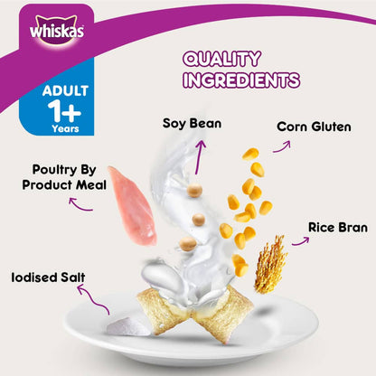 Whiskas Hairball Control Chicken & Tuna Adult (1+ Years) Cat Dry Food