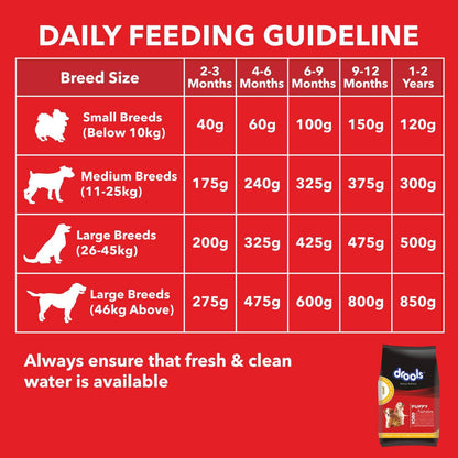 Drools Chicken and Egg Puppy Dry Food and Absolute Calcium Bone Jar for Dogs Combo
