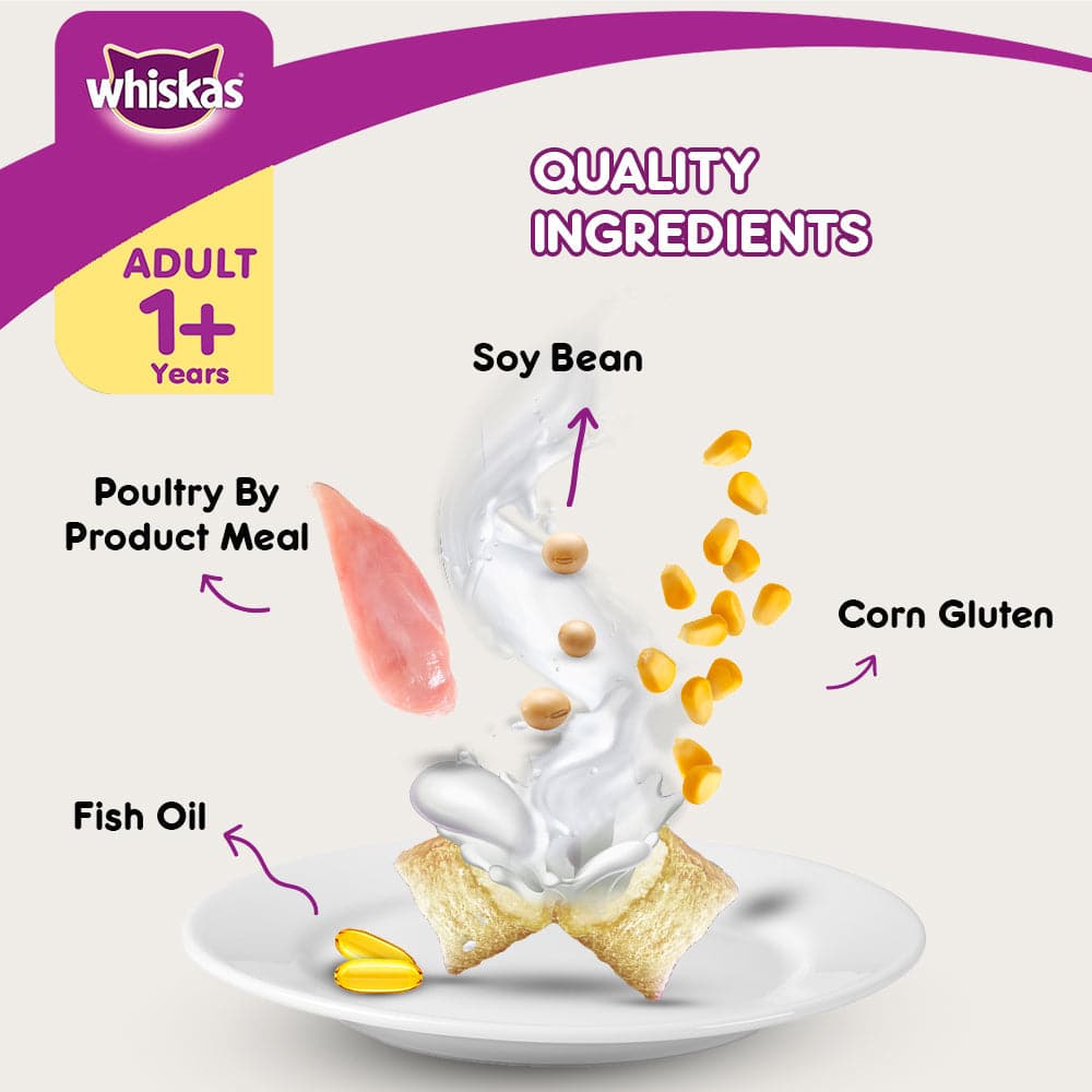 Whiskas Grilled Saba Flavour Adult (1+ years) Cat Dry Food