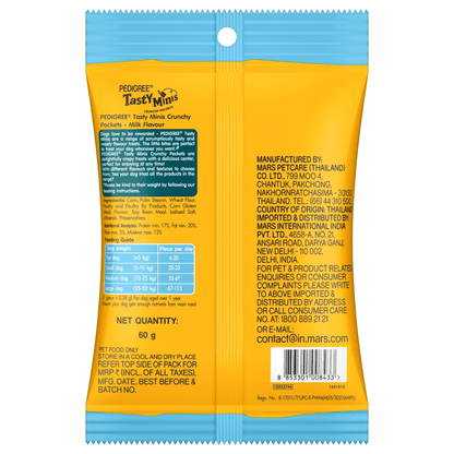 Pedigree Milk Flavour Tasty Minis Crunchy Pockets Dog Treats