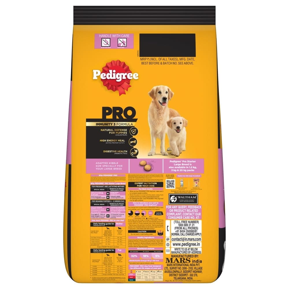 Pedigree PRO Expert Nutrition Lactating/Pregnant Mother & Puppy Starter Small Breed Dry and Chicken Chunks in Gravy Puppy Wet Food Combo