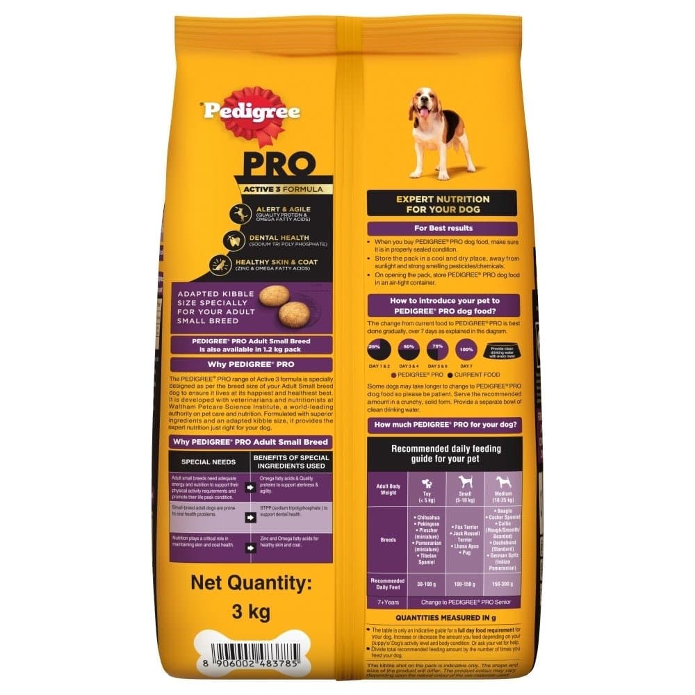 Pedigree PRO Expert Nutrition Adult Dry Dog Food for Small Breed