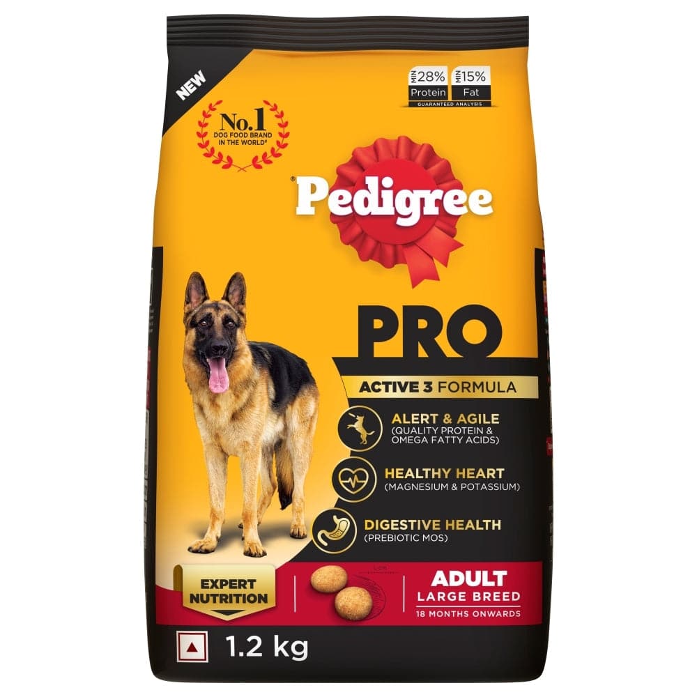 Pedigree PRO Expert Nutrition Active Large Breed Dry and Chicken and Liver Chunks in Gravy Adult Wet Dog Food Combo