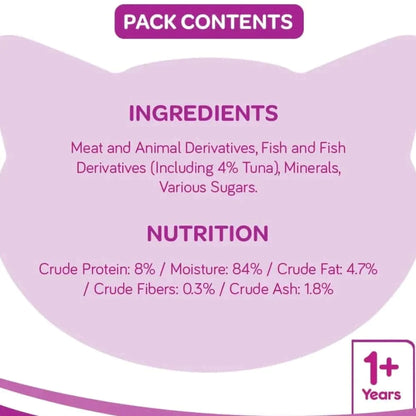 Whiskas Tuna in Jelly Meal and Salmon in Gravy Meal Adult Cat Wet Food Combo