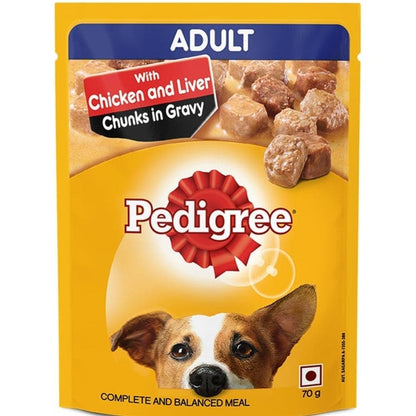 Pedigree Chicken and Liver Chunks in Gravy Adult Dog Wet Food
