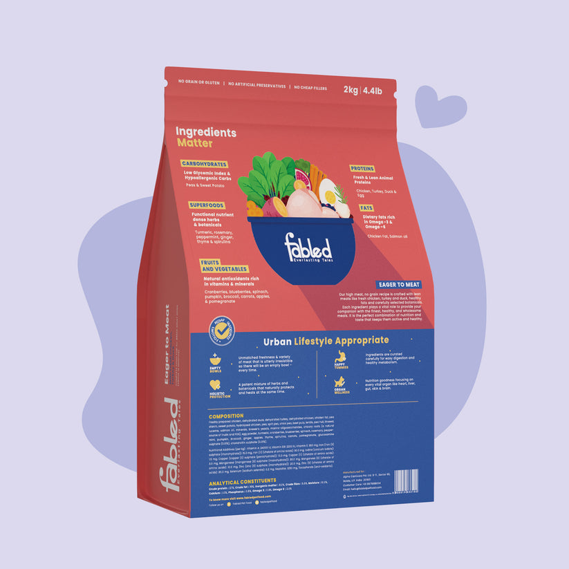 Fabled Eager to Meat Fresh Chicken Turkey and Duck Adult Dog Dry Food