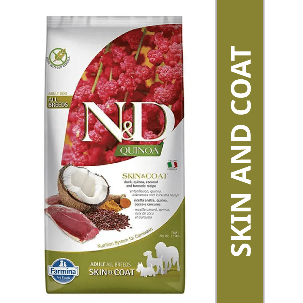 Farmina N&D Quinoa Duck Coconut & Turmeric Skin & Coat Grain Free All Breed Dog Dry Food