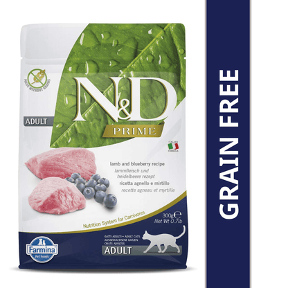 Farmina N&D Prime Lamb & Blueberry Grain Free Adult Dry Cat Food
