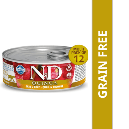 Farmina N&D Quinoa Quail & Coconut Grain Free Adult Cat Wet Food