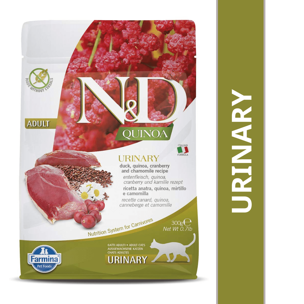 Farmina N&D Quinoa Duck Cranberry & Chamomile Grain Free Urinary Adult Dry Cat Food