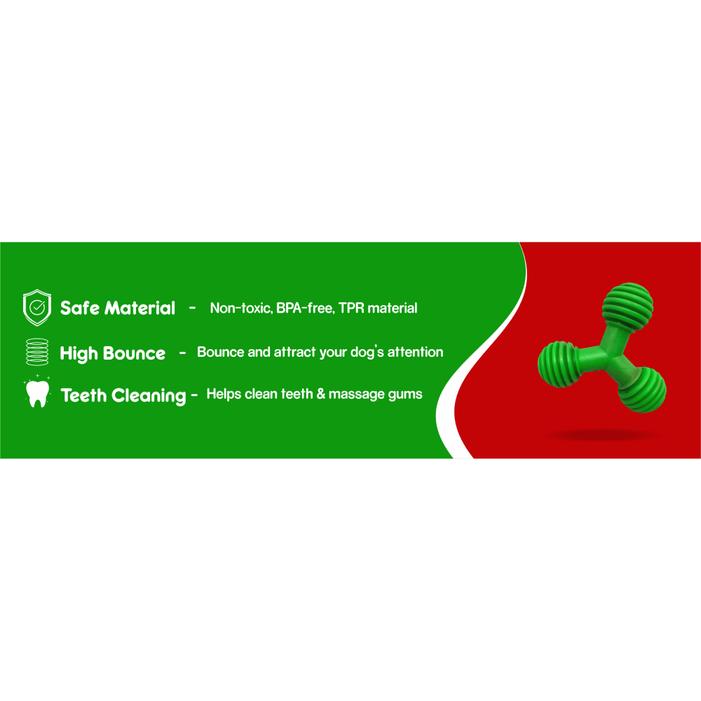 Drools Non Toxic Rubber Trio Bolt Toy for Dogs