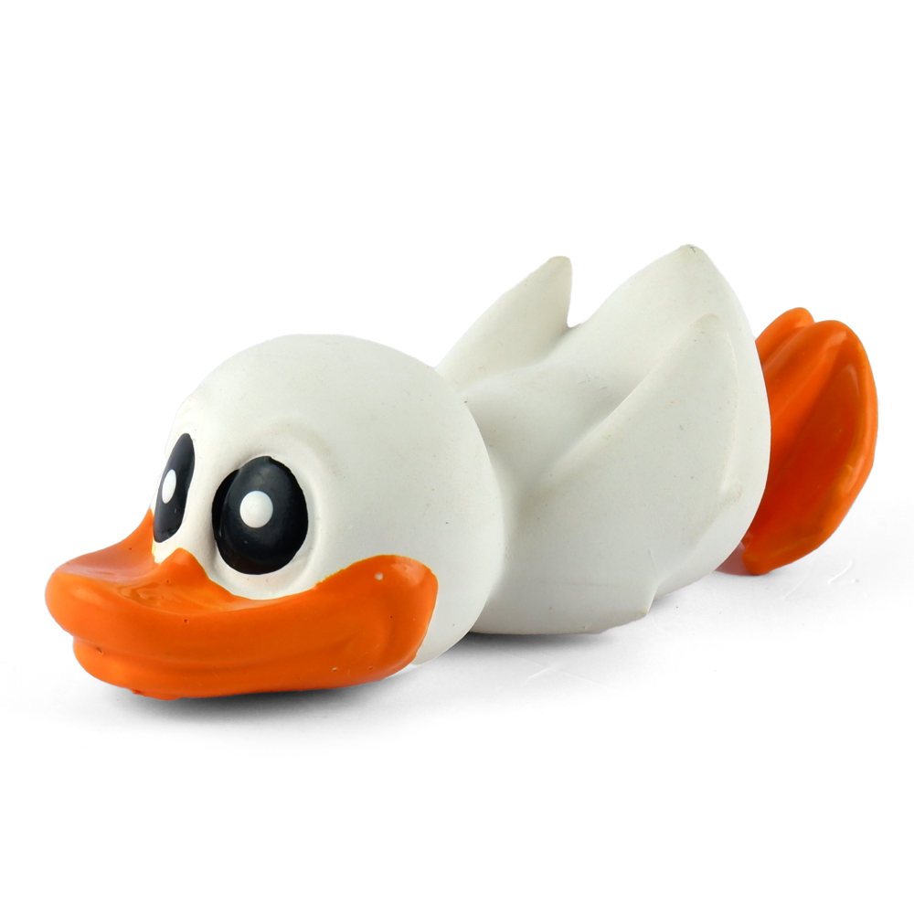 Trixie Duck Latex Toy for Dogs (White)