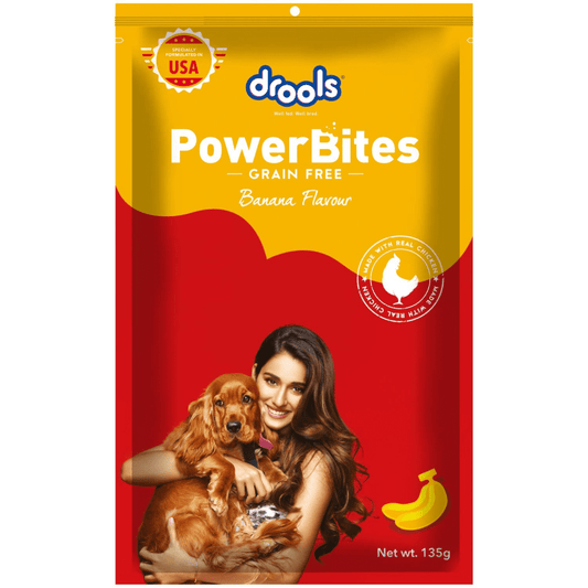 Drools Power Bites Banana Flavour Dog Treats