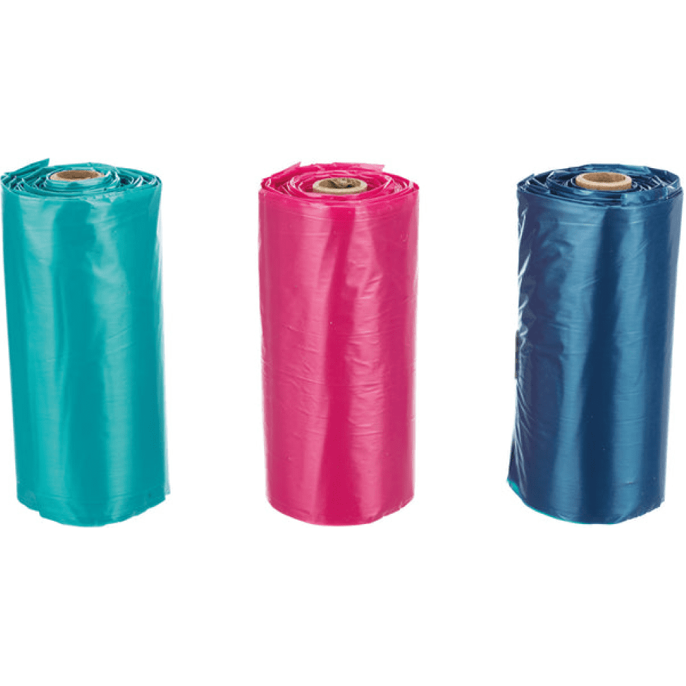 Trixie Poop Bags with Handles for Dogs (3 Rolls Assorted)