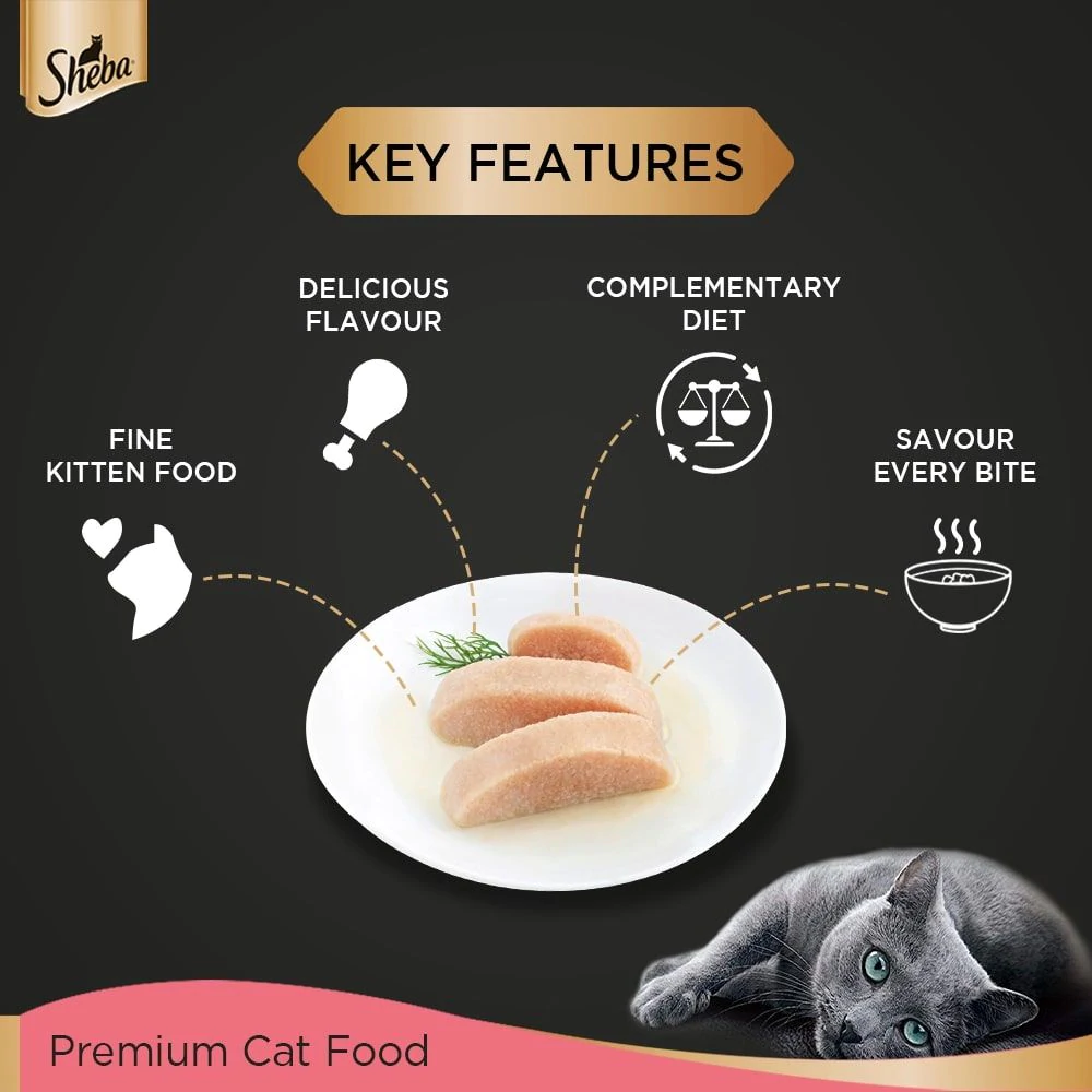 Sheba Chicken Loaf Rich Premium Kitten (2 to 12 Months) Fine Cat Wet Food