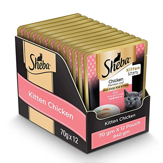 Sheba Chicken Loaf Rich Premium Kitten (2-12 Months) Fine Cat Wet Food